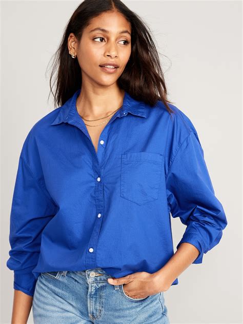 Periwinkle Blue Oversized Poplin Shirt 